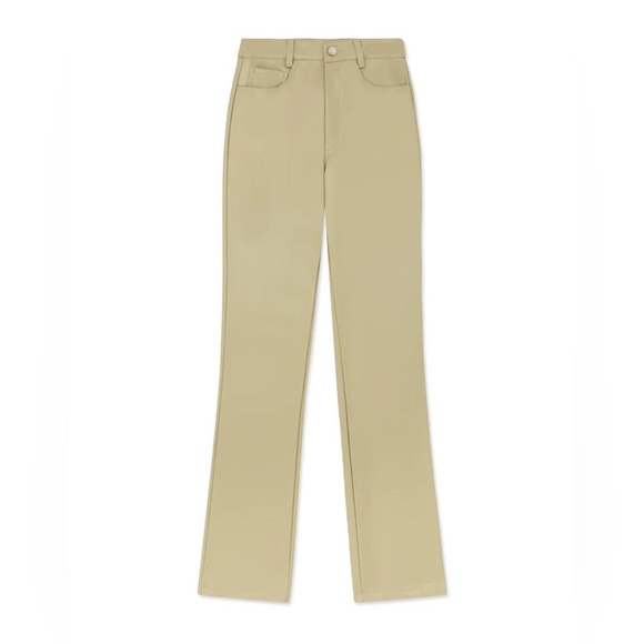 WeWoreWhat Vegan Leather Kickflare Pants Size 25 in Color Oat - Picture 5 of 9